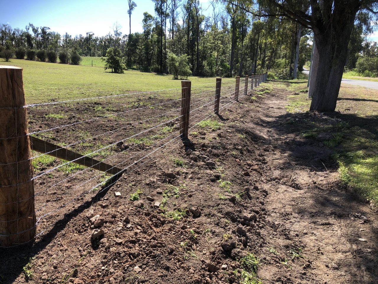 Split Post Yellow stringy Split post fence by Fraser Coast Mini Excavations ...