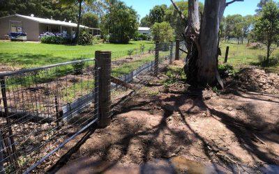 Equestrian wire split post fence