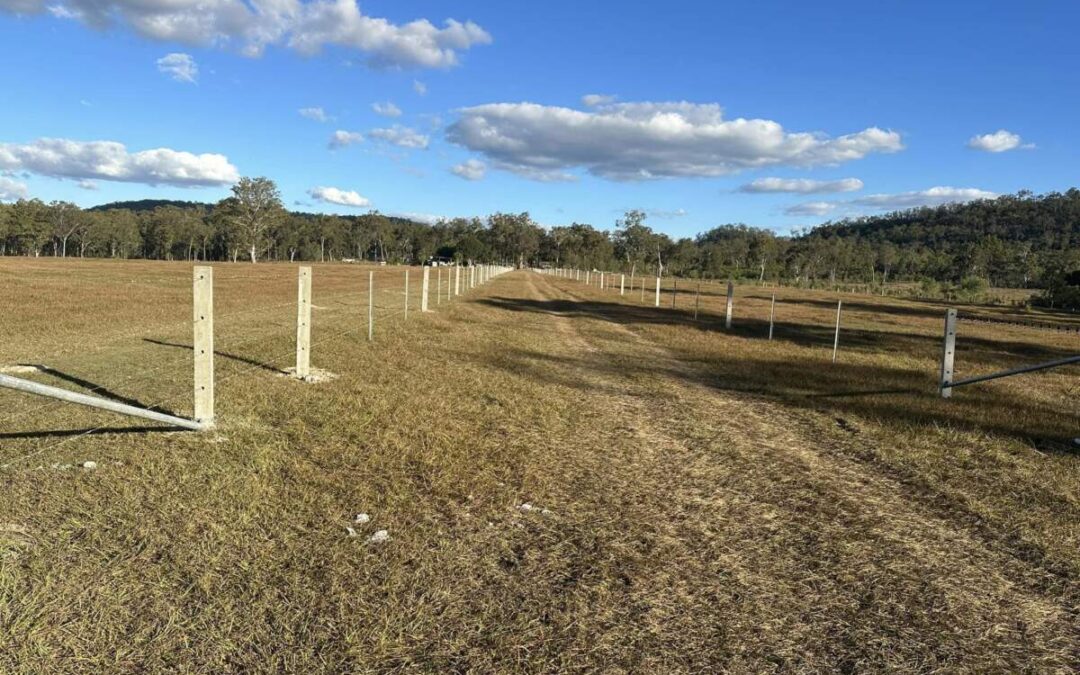 Drive Entrance with Concrete Post Fencing