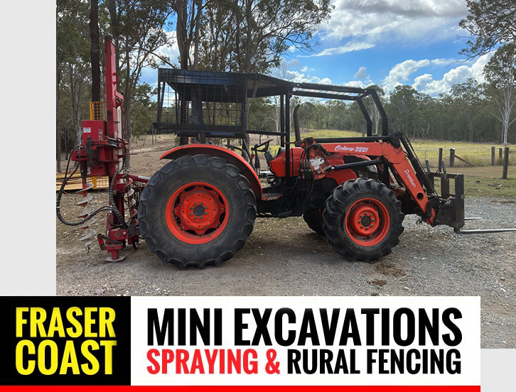 About Fraser Coast Mini Excavations, Sprayin and Rural Fencing